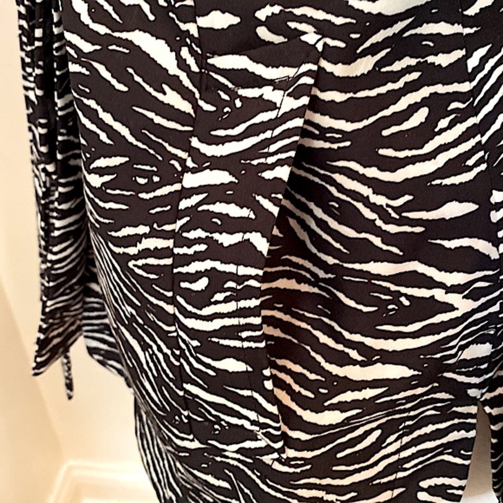 Sandro Studio Zebra Print SZ S Mob Wife Indie Sleaze Parisian Chic Trench Coat - Picture 7 of 13